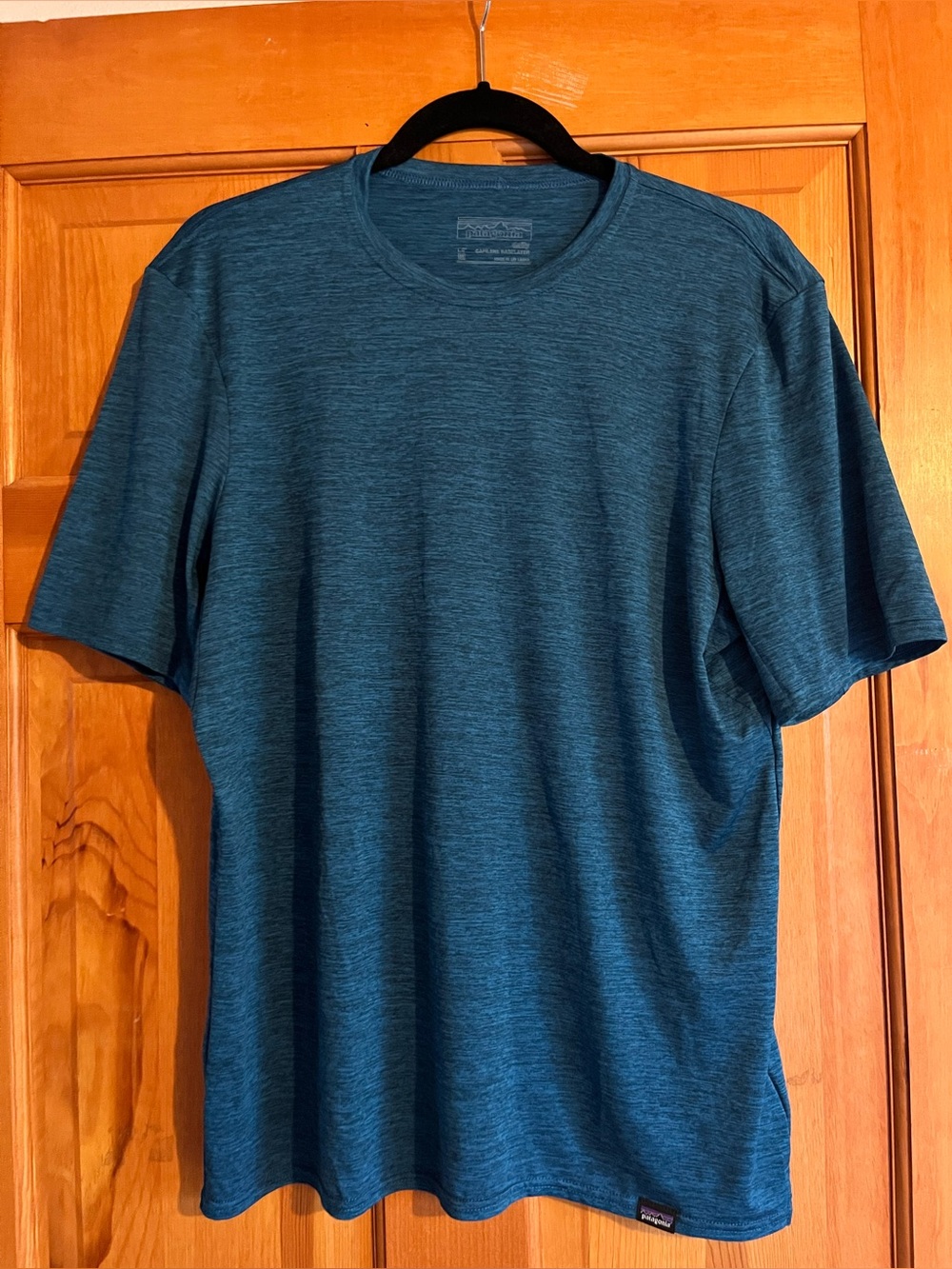 Men's Patagonia Capilene Crew Neck Performance T‑Shirt - Teal Blue